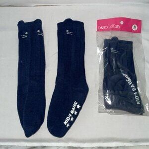 Socks Grip Non-Slip Bottoms Toddler Socks Knee High Cat Face Whiskers Kitten